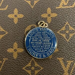 Beautiful Navy Blue Upcycled LV Bags and Trunks Charm